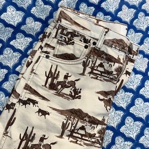 REFORMATION Cowboy Print Jeans